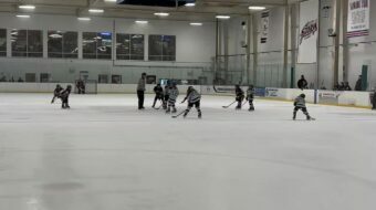 Off the faceoff, taking the pass, exploding to the outside and ripping a shot short side for the goal! Image
