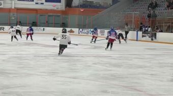 Chipping the puck…using my speed and sniping it top shelf for a goal! Image